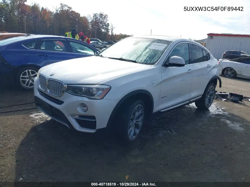 2015 BMW X4 xDrive28I VIN: 5UXXW3C54F0F89442 Lot: 40718519