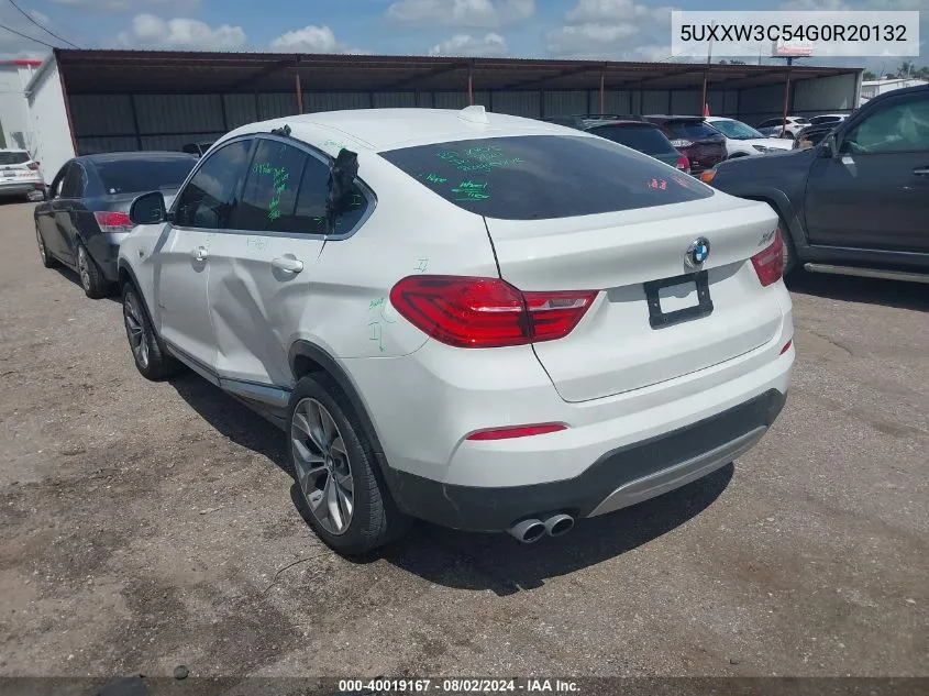 2016 BMW X4 xDrive28I VIN: 5UXXW3C54G0R20132 Lot: 40019167