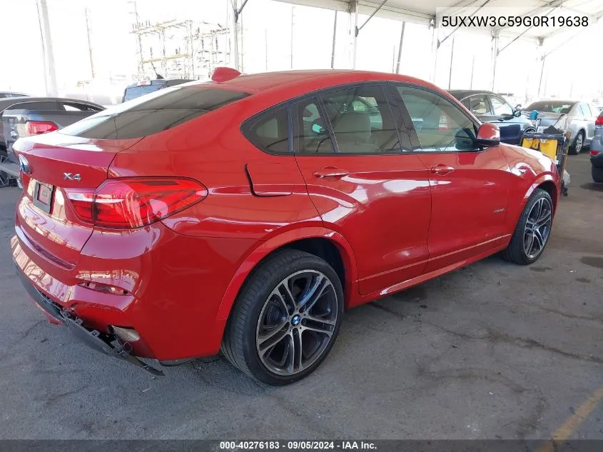 2016 BMW X4 xDrive28I VIN: 5UXXW3C59G0R19638 Lot: 40276183