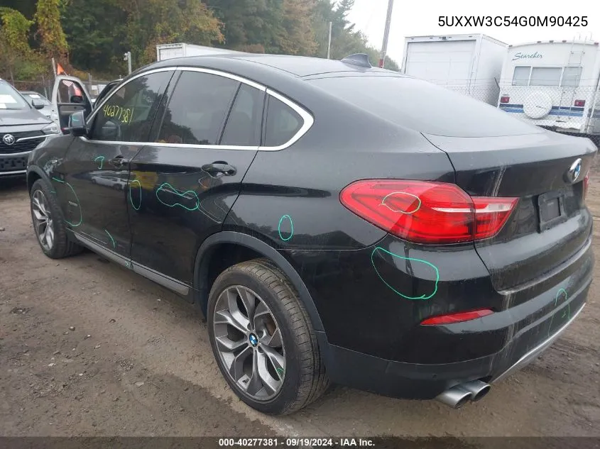 2016 BMW X4 xDrive28I VIN: 5UXXW3C54G0M90425 Lot: 40277381