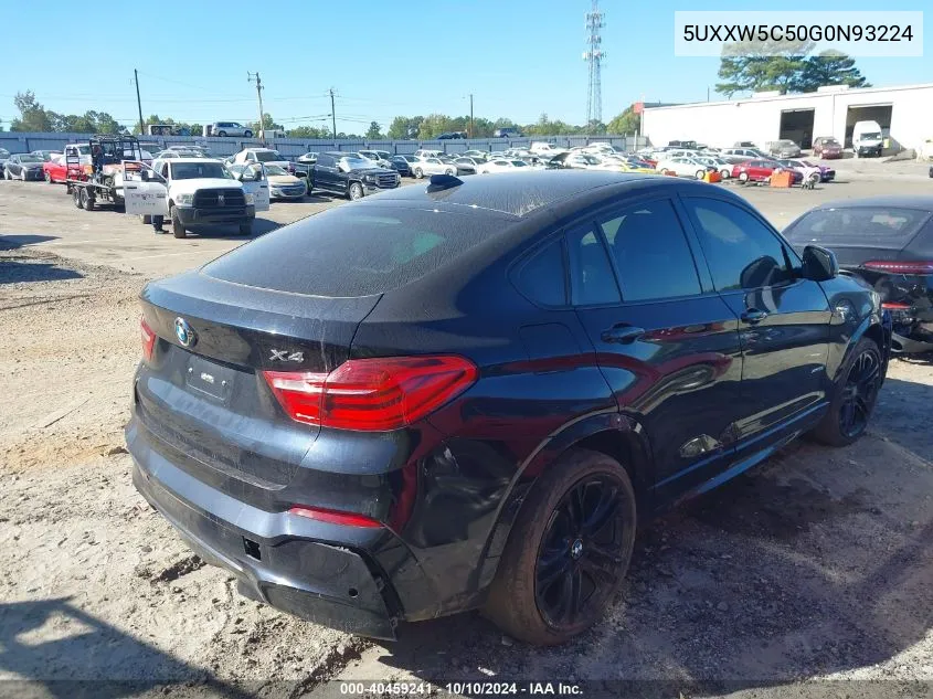 2016 BMW X4 xDrive35I VIN: 5UXXW5C50G0N93224 Lot: 40459241