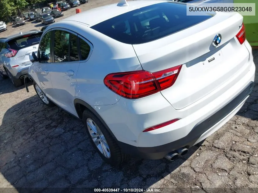 2016 BMW X4 xDrive28I VIN: 5UXXW3C58G0R23048 Lot: 40539447