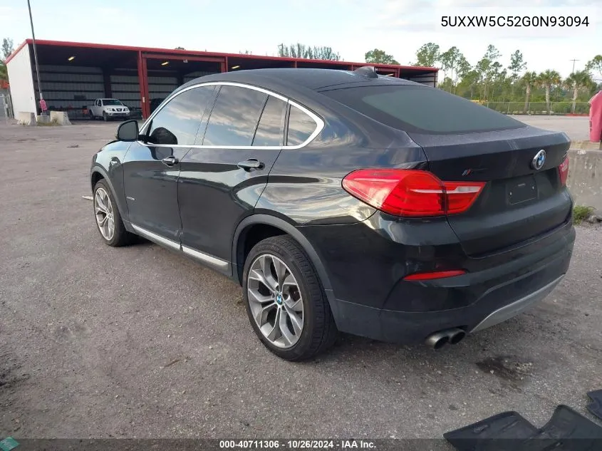 2016 BMW X4 xDrive35I VIN: 5UXXW5C52G0N93094 Lot: 40711306