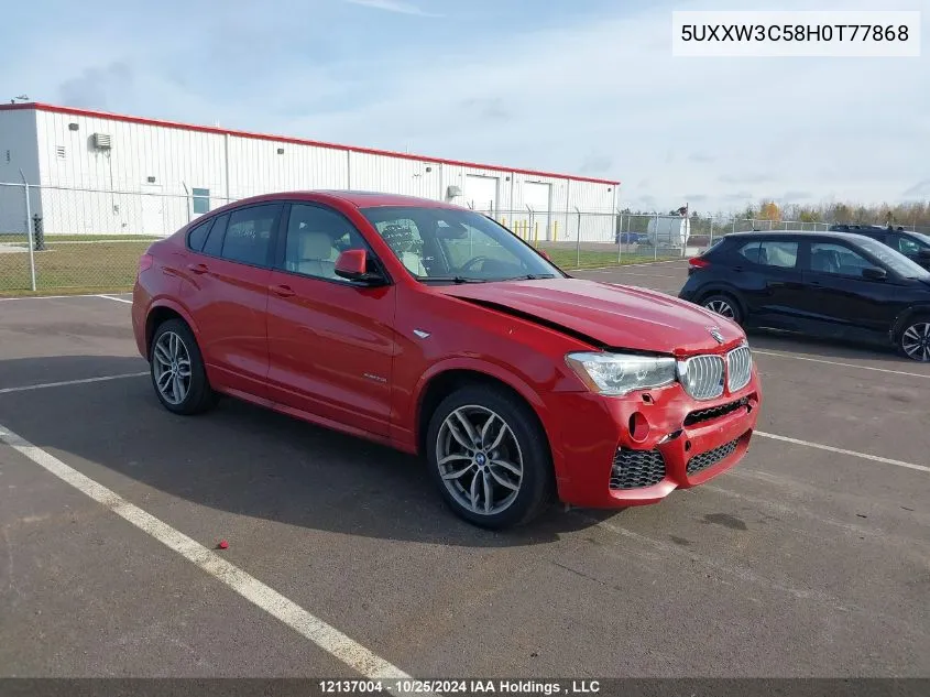 2017 BMW X4 VIN: 5UXXW3C58H0T77868 Lot: 12137004