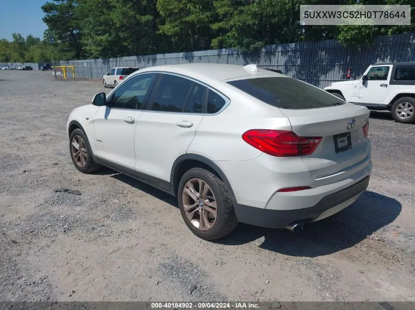 2017 BMW X4 xDrive28I VIN: 5UXXW3C52H0T78644 Lot: 40184902