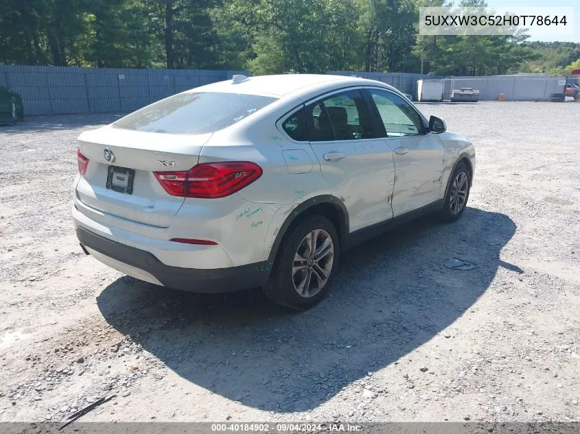 5UXXW3C52H0T78644 2017 BMW X4 xDrive28I