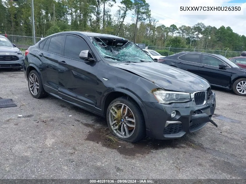 5UXXW7C3XH0U26350 2017 BMW X4 M40I