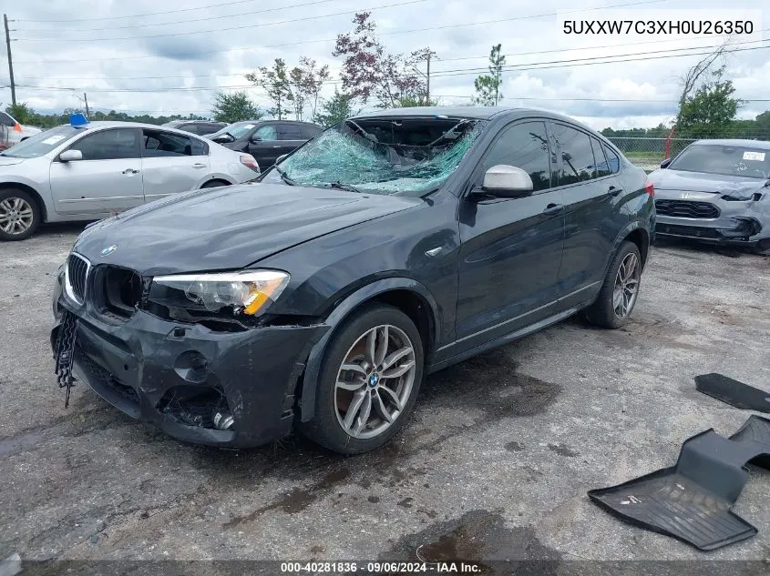 2017 BMW X4 M40I VIN: 5UXXW7C3XH0U26350 Lot: 40281836