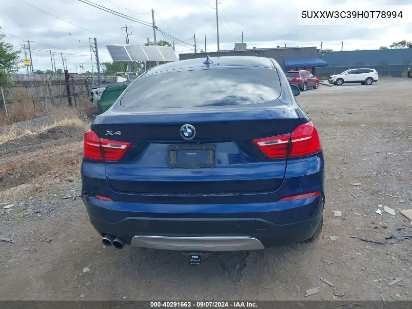 5UXXW3C39H0T78994 2017 BMW X4 xDrive28I