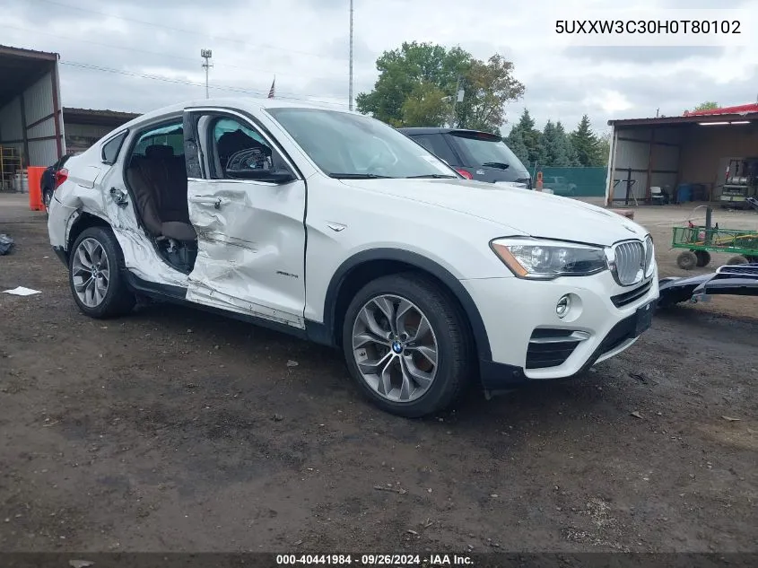 5UXXW3C30H0T80102 2017 BMW X4 xDrive28I