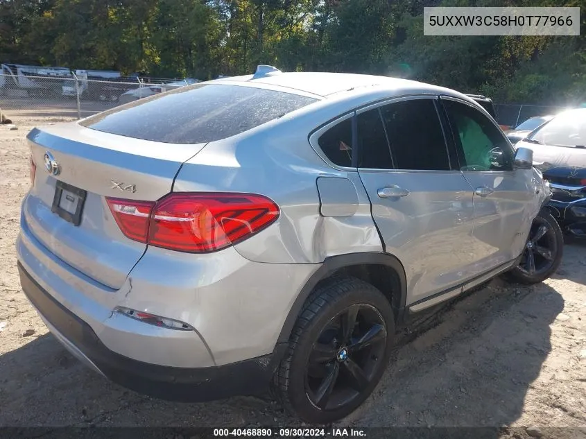 5UXXW3C58H0T77966 2017 BMW X4 xDrive28I