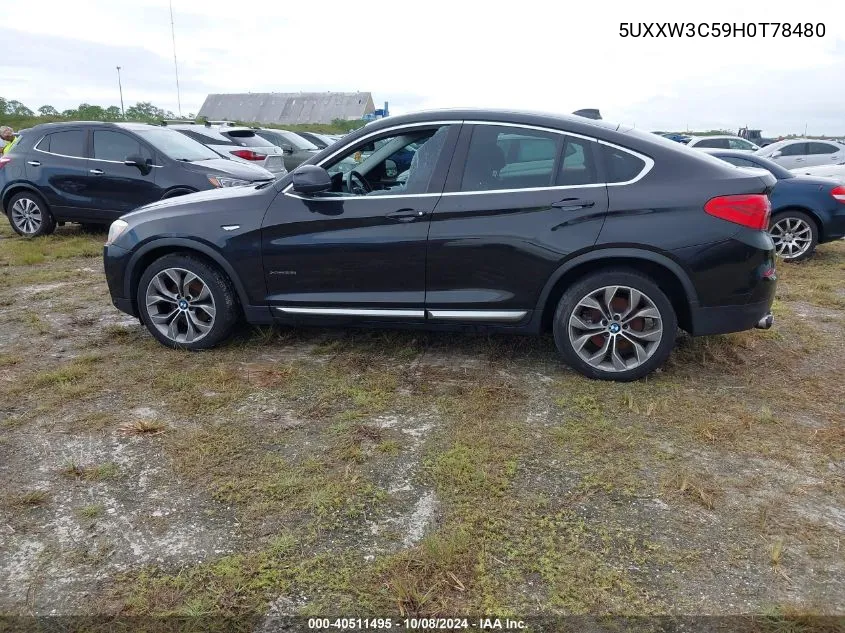 2017 BMW X4 xDrive28I VIN: 5UXXW3C59H0T78480 Lot: 40511495