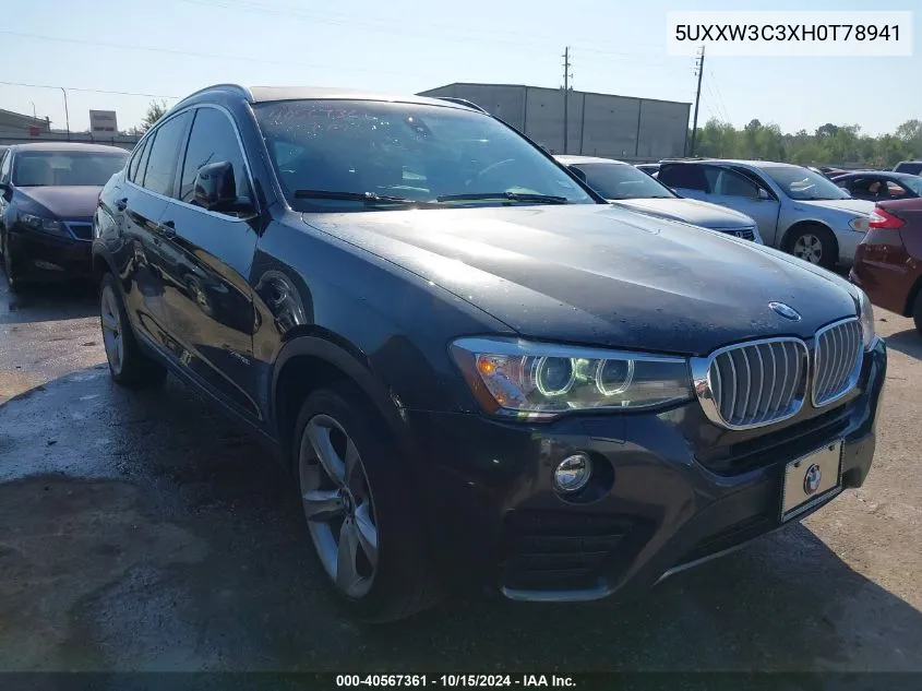 2017 BMW X4 xDrive28I VIN: 5UXXW3C3XH0T78941 Lot: 40567361