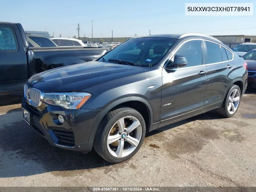 2017 BMW X4 xDrive28I VIN: 5UXXW3C3XH0T78941 Lot: 40567361