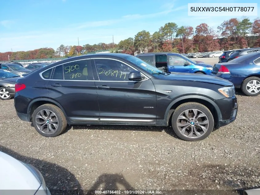 2017 BMW X4 xDrive28I VIN: 5UXXW3C54H0T78077 Lot: 40756402