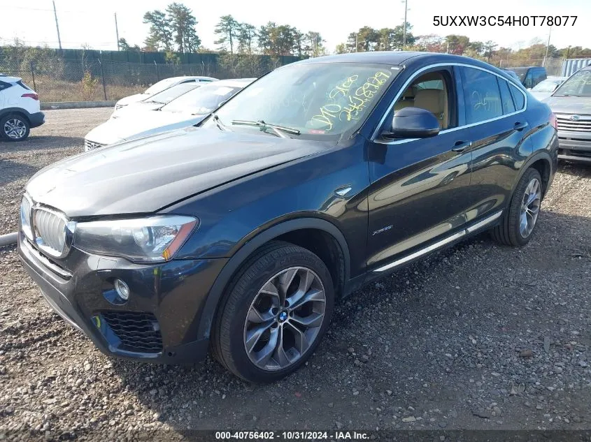 2017 BMW X4 xDrive28I VIN: 5UXXW3C54H0T78077 Lot: 40756402