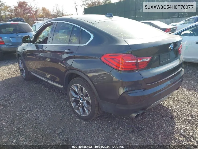 2017 BMW X4 xDrive28I VIN: 5UXXW3C54H0T78077 Lot: 40756402