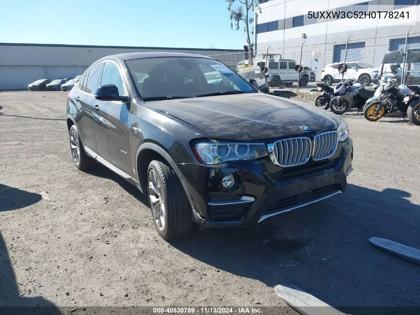 2017 BMW X4 xDrive28I VIN: 5UXXW3C52H0T78241 Lot: 40830789