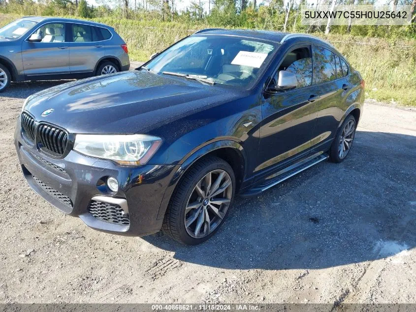 2017 BMW X4 M40I VIN: 5UXXW7C55H0U25642 Lot: 40868621