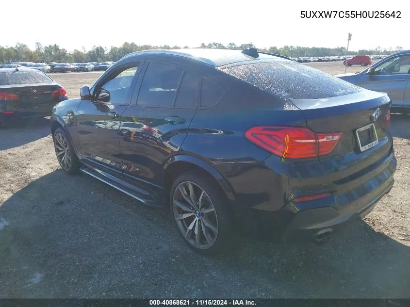 2017 BMW X4 M40I VIN: 5UXXW7C55H0U25642 Lot: 40868621