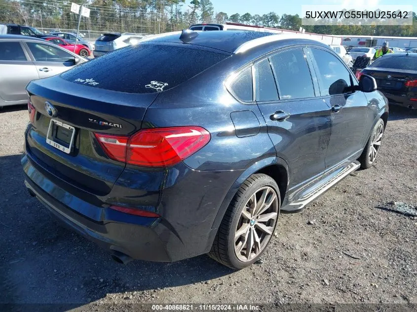 2017 BMW X4 M40I VIN: 5UXXW7C55H0U25642 Lot: 40868621