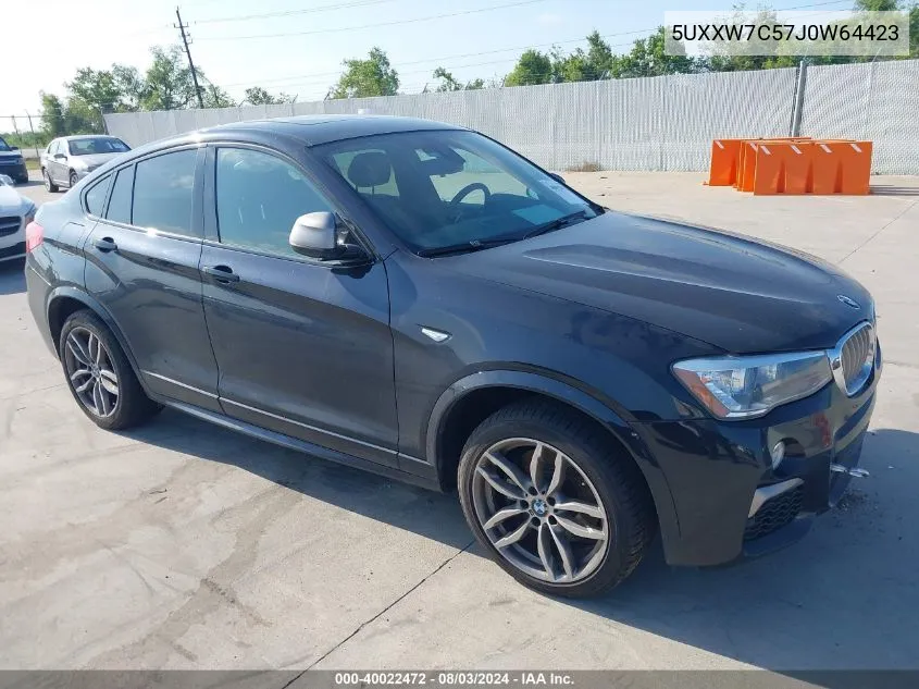 5UXXW7C57J0W64423 2018 BMW X4 M40I