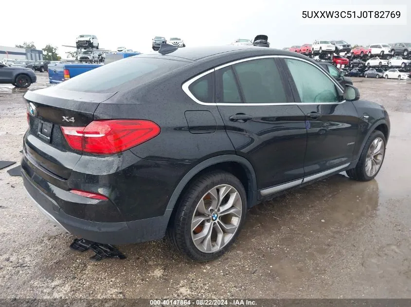 2018 BMW X4 xDrive28I VIN: 5UXXW3C51J0T82769 Lot: 40147864