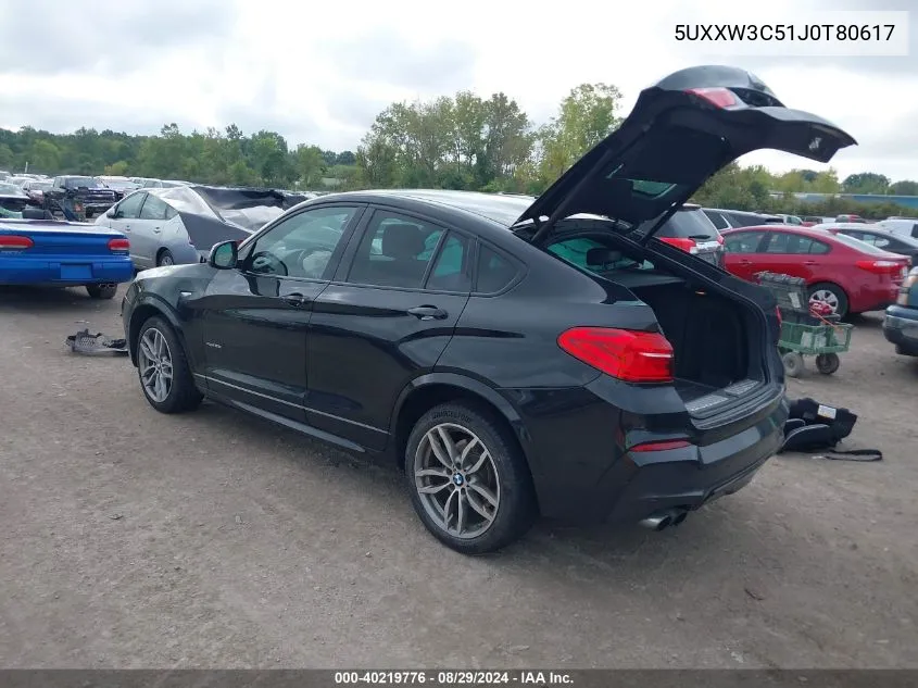 5UXXW3C51J0T80617 2018 BMW X4 xDrive28I