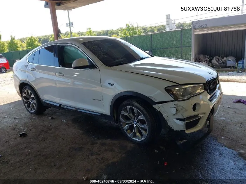 2018 BMW X4 xDrive28I VIN: 5UXXW3C50J0T81788 Lot: 40243746