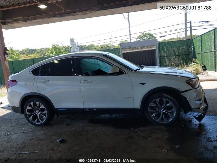 2018 BMW X4 xDrive28I VIN: 5UXXW3C50J0T81788 Lot: 40243746