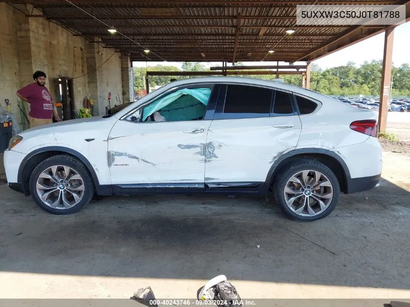 2018 BMW X4 xDrive28I VIN: 5UXXW3C50J0T81788 Lot: 40243746