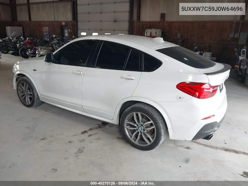 2018 BMW X4 M40I VIN: 5UXXW7C59J0W64696 Lot: 40270126