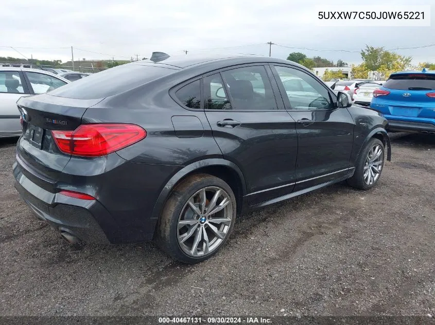 2018 BMW X4 M40I VIN: 5UXXW7C50J0W65221 Lot: 40467131