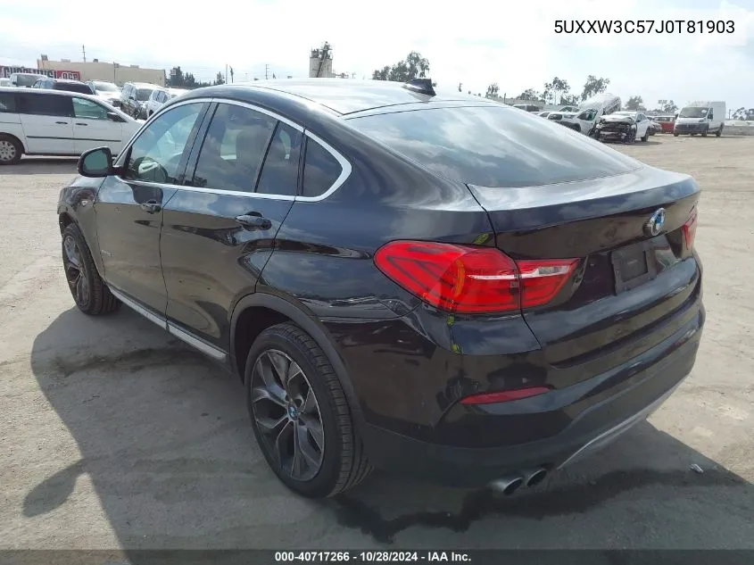 2018 BMW X4 xDrive28I VIN: 5UXXW3C57J0T81903 Lot: 40717266