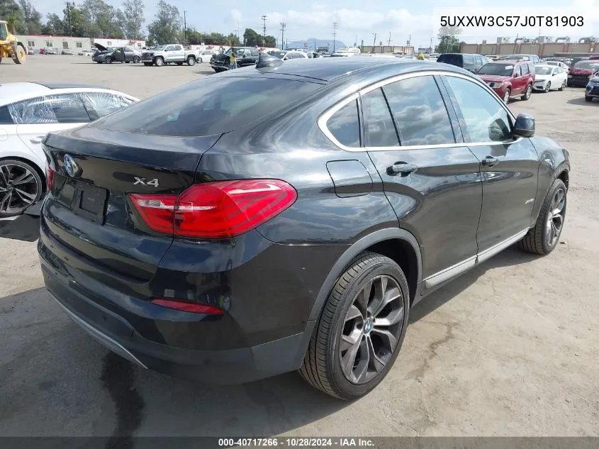 2018 BMW X4 xDrive28I VIN: 5UXXW3C57J0T81903 Lot: 40717266