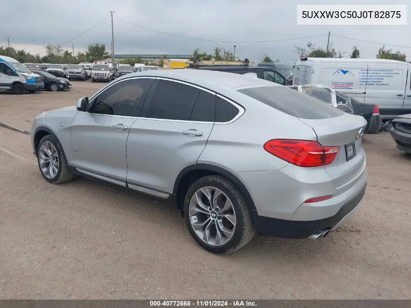 2018 BMW X4 xDrive28I VIN: 5UXXW3C50J0T82875 Lot: 40772668