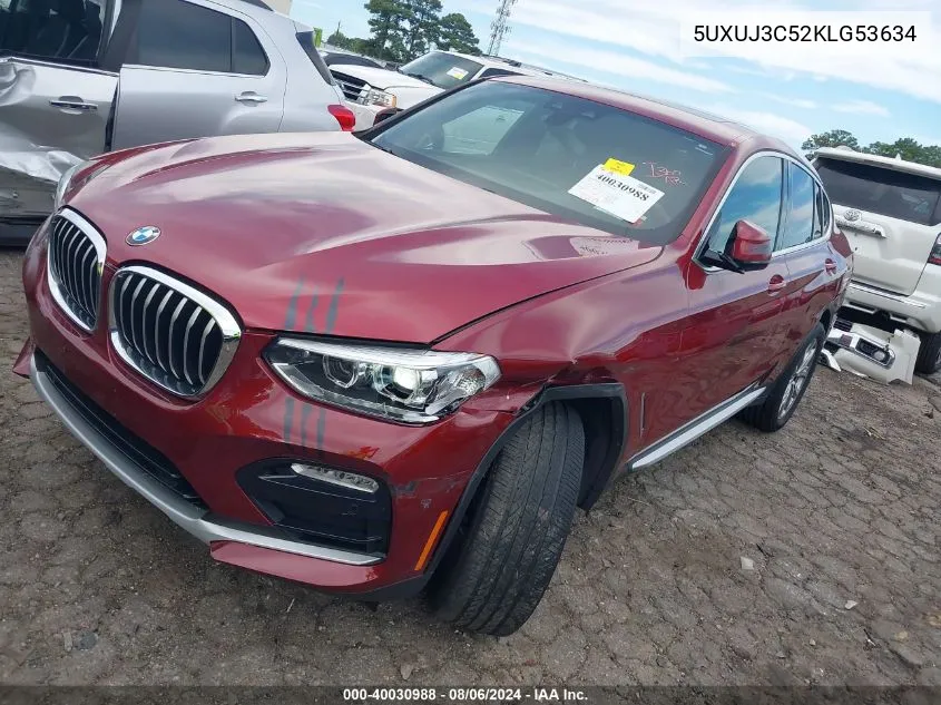 2019 BMW X4 xDrive30I VIN: 5UXUJ3C52KLG53634 Lot: 40030988