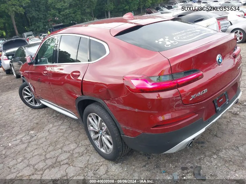 2019 BMW X4 xDrive30I VIN: 5UXUJ3C52KLG53634 Lot: 40030988