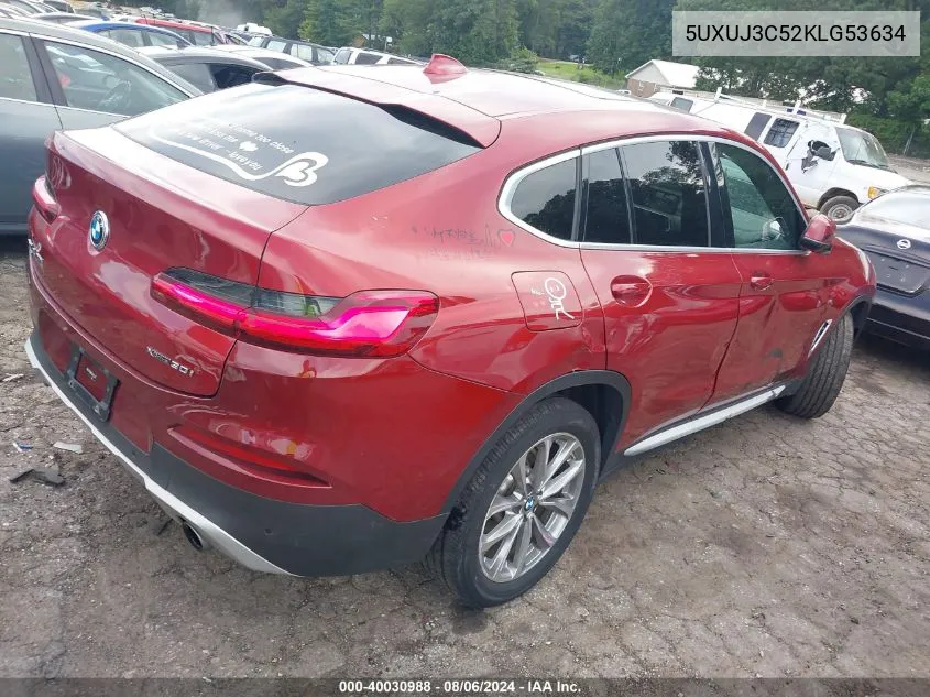 2019 BMW X4 xDrive30I VIN: 5UXUJ3C52KLG53634 Lot: 40030988