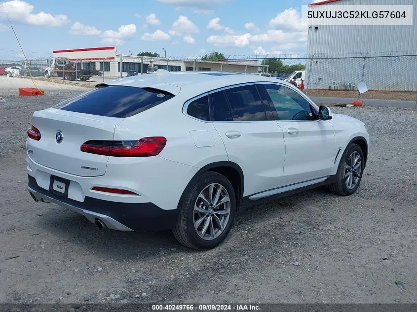 2019 BMW X4 xDrive30I VIN: 5UXUJ3C52KLG57604 Lot: 40249766