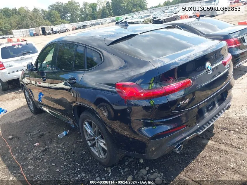 2019 BMW X4 xDrive30I VIN: 5UXUJ3C59KLG52853 Lot: 40396114