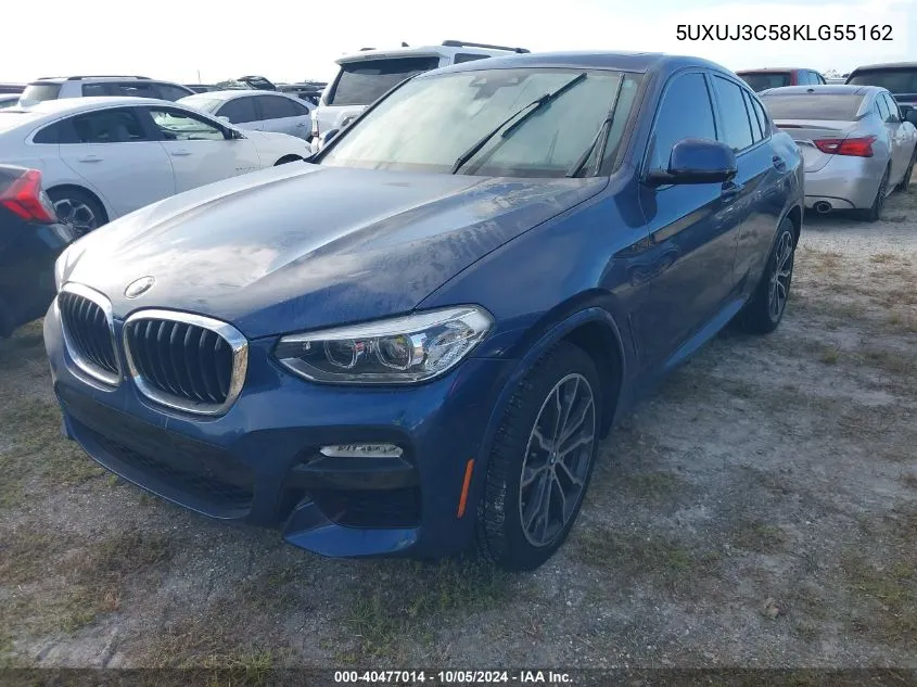 2019 BMW X4 xDrive30I VIN: 5UXUJ3C58KLG55162 Lot: 40477014