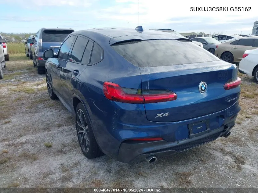 2019 BMW X4 xDrive30I VIN: 5UXUJ3C58KLG55162 Lot: 40477014