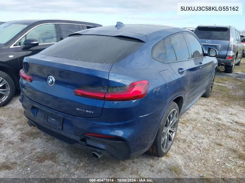 2019 BMW X4 xDrive30I VIN: 5UXUJ3C58KLG55162 Lot: 40477014