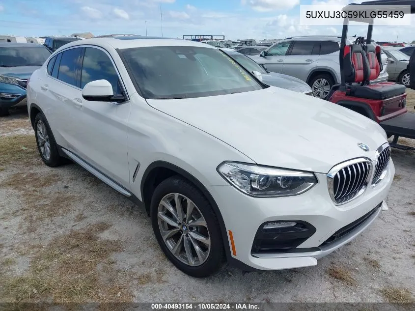 2019 BMW X4 xDrive30I VIN: 5UXUJ3C59KLG55459 Lot: 40493154