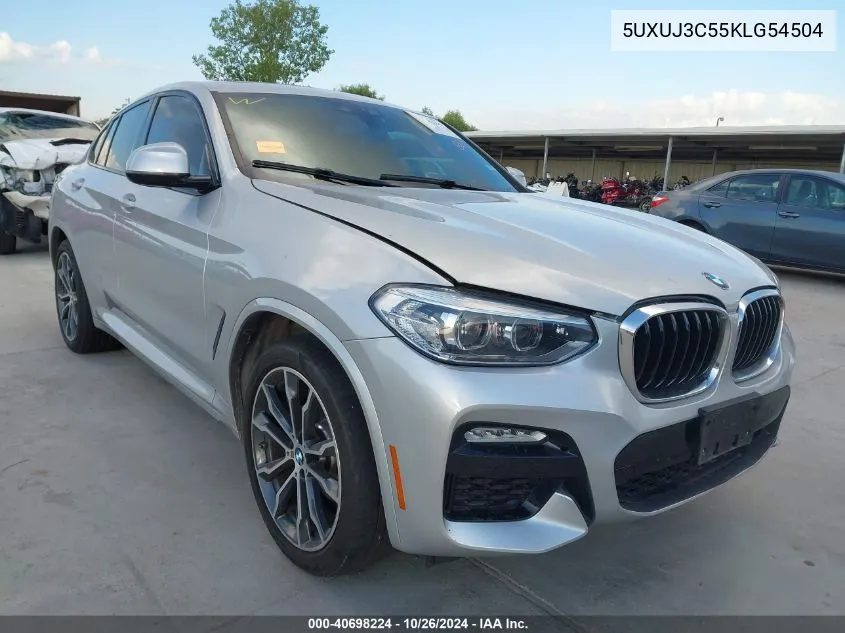 2019 BMW X4 xDrive30I VIN: 5UXUJ3C55KLG54504 Lot: 40698224