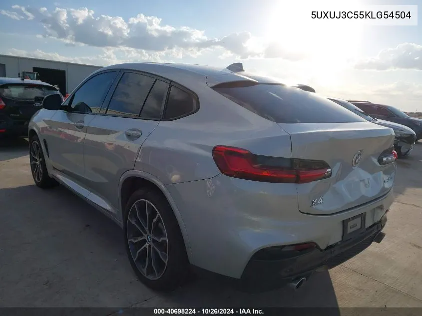 2019 BMW X4 xDrive30I VIN: 5UXUJ3C55KLG54504 Lot: 40698224