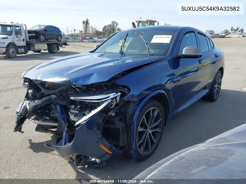 2019 BMW X4 M40I VIN: 5UXUJ5C54K9A32582 Lot: 40764669