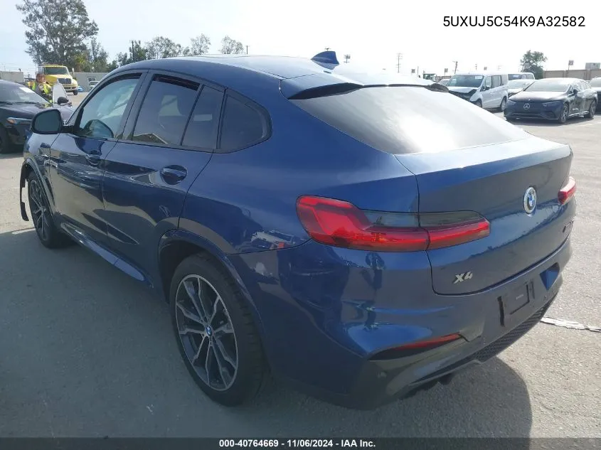 2019 BMW X4 M40I VIN: 5UXUJ5C54K9A32582 Lot: 40764669