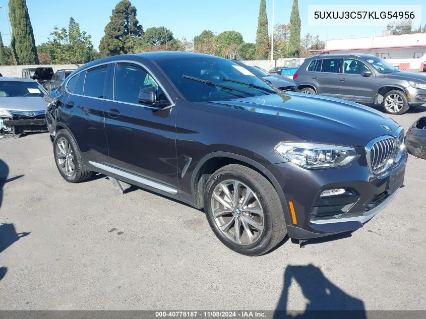 2019 BMW X4 xDrive30I VIN: 5UXUJ3C57KLG54956 Lot: 40778187